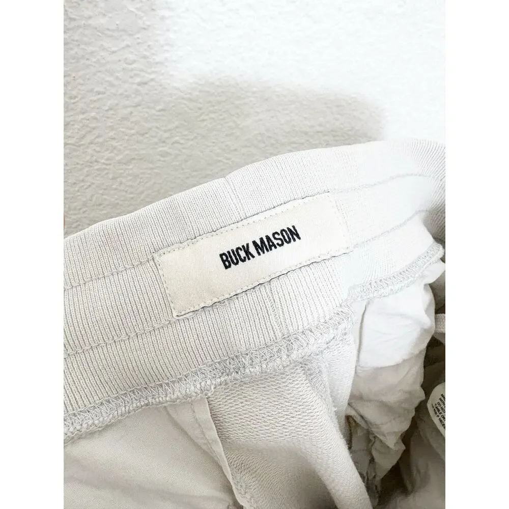 Buck Mason Sweatpants Mens XS Ivory Brushed Loopback French Terry Lounge Pants